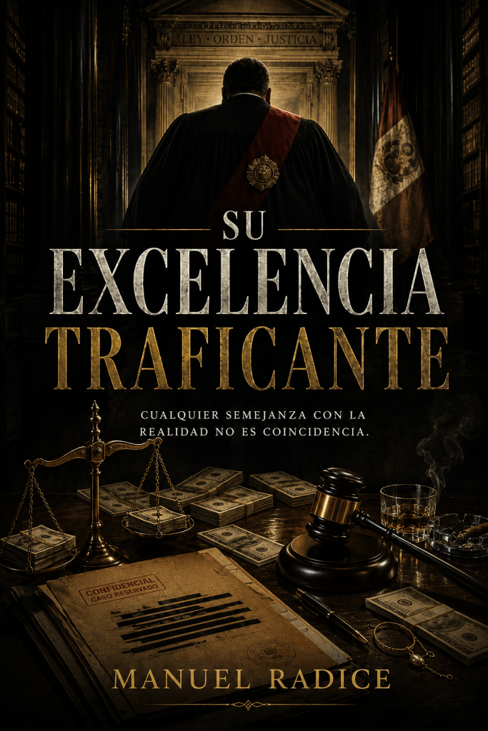 Portada de la novela Su Excelencia Traficante de Manuel Radice